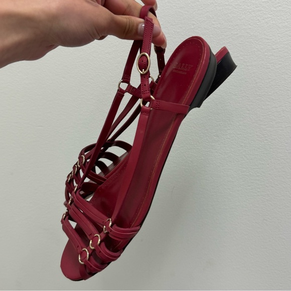 vintage Bally red gladiator sandals - Picture 2 of 7